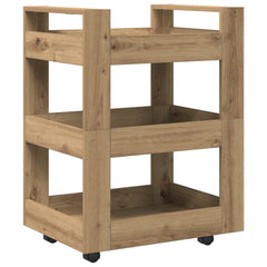 vidaXL Kitchen Trolley Artisan Oak 60 x 45 x 80 cm Engineered Wood 2