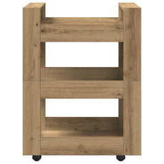 vidaXL Kitchen Trolley Artisan Oak 60 x 45 x 80 cm Engineered Wood 5