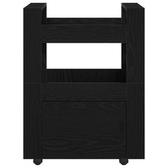 vidaXL Kitchen Trolley Black oak 60 x 45 x 80 cm Engineered Wood 6