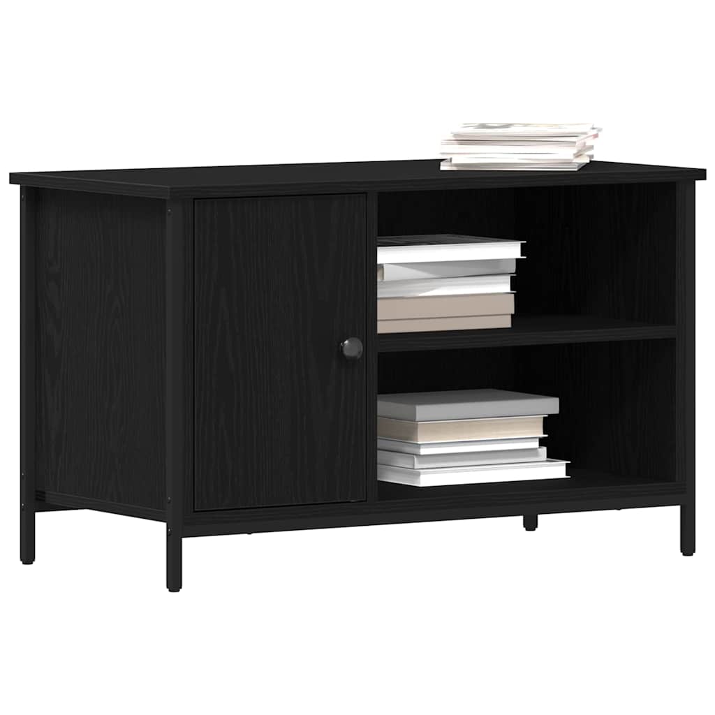 vidaXL TV Cabinet 80 x 40 x 50 cm Black oak Engineered wood 3