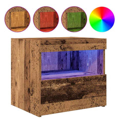 vidaXL Bedside Cabinet Old Wood 50 x 40 x 45 cm Engineered Wood 3