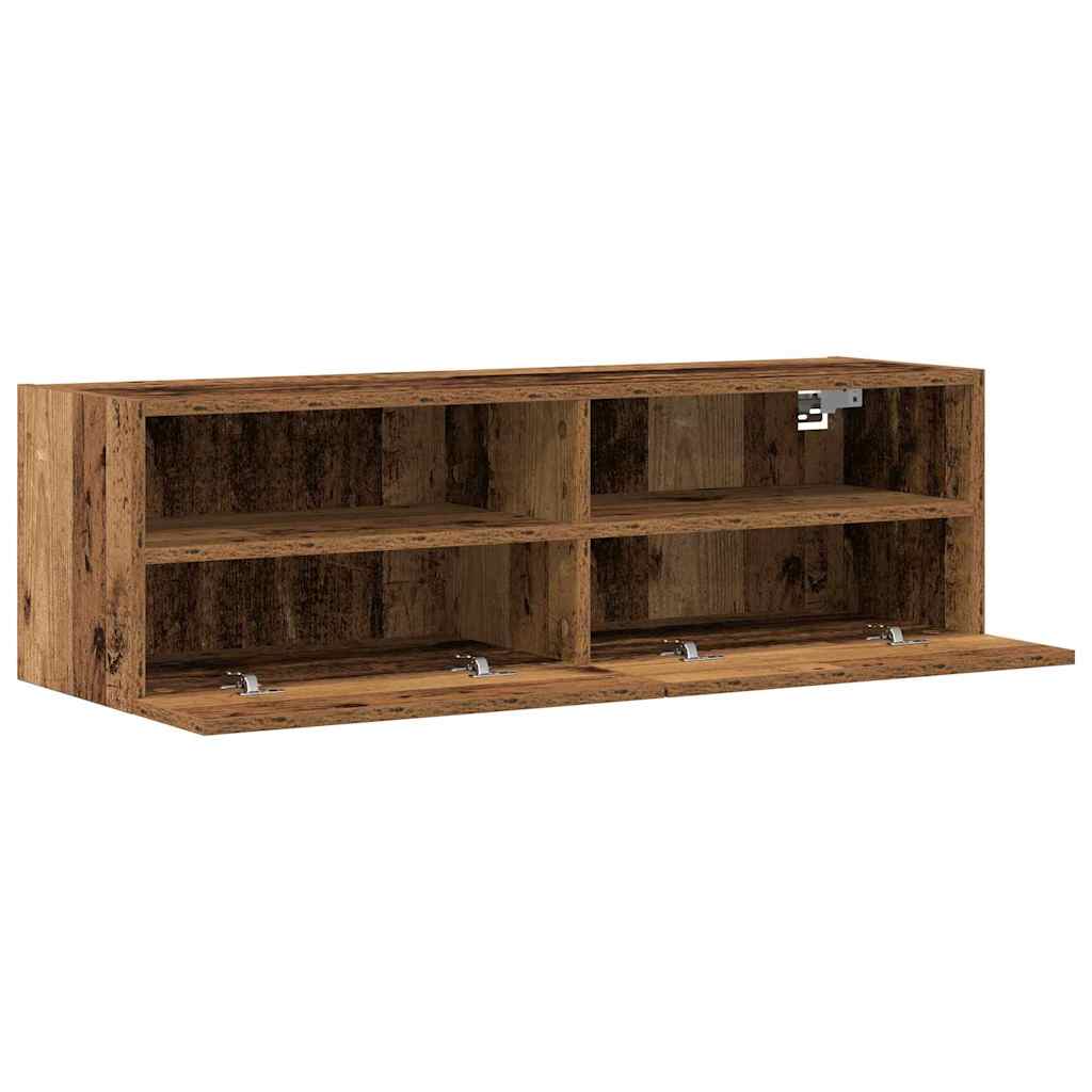 vidaXL TV Wall Cabinet 100 x 30 x 30 cm Old wood Engineered Wood 5