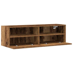 vidaXL TV Wall Cabinet 100 x 30 x 30 cm Old wood Engineered Wood 5