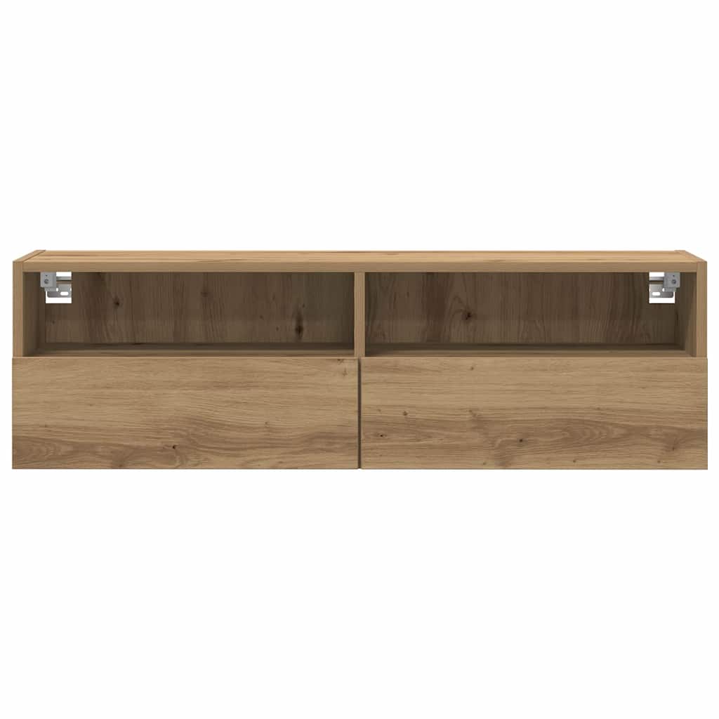 vidaXL TV Wall Cabinet 100 x 30 x 30 cm Artisan oak Engineered Wood 6