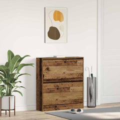 vidaXL Shoe Cabinet 80 x 21 x 87.5 cm Engineered Wood Old Wood 1