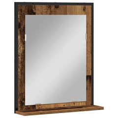 vidaXL Mirror Old wood 50 x 12 x 60 cm Glass and Engineered Wood 2