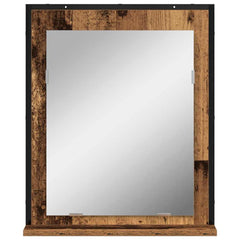vidaXL Mirror Old wood 50 x 12 x 60 cm Glass and Engineered Wood 5
