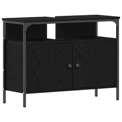 vidaXL Bathroom Sink Cabinet Black oak 80 x 30 x 60 cm Engineered Wood 2