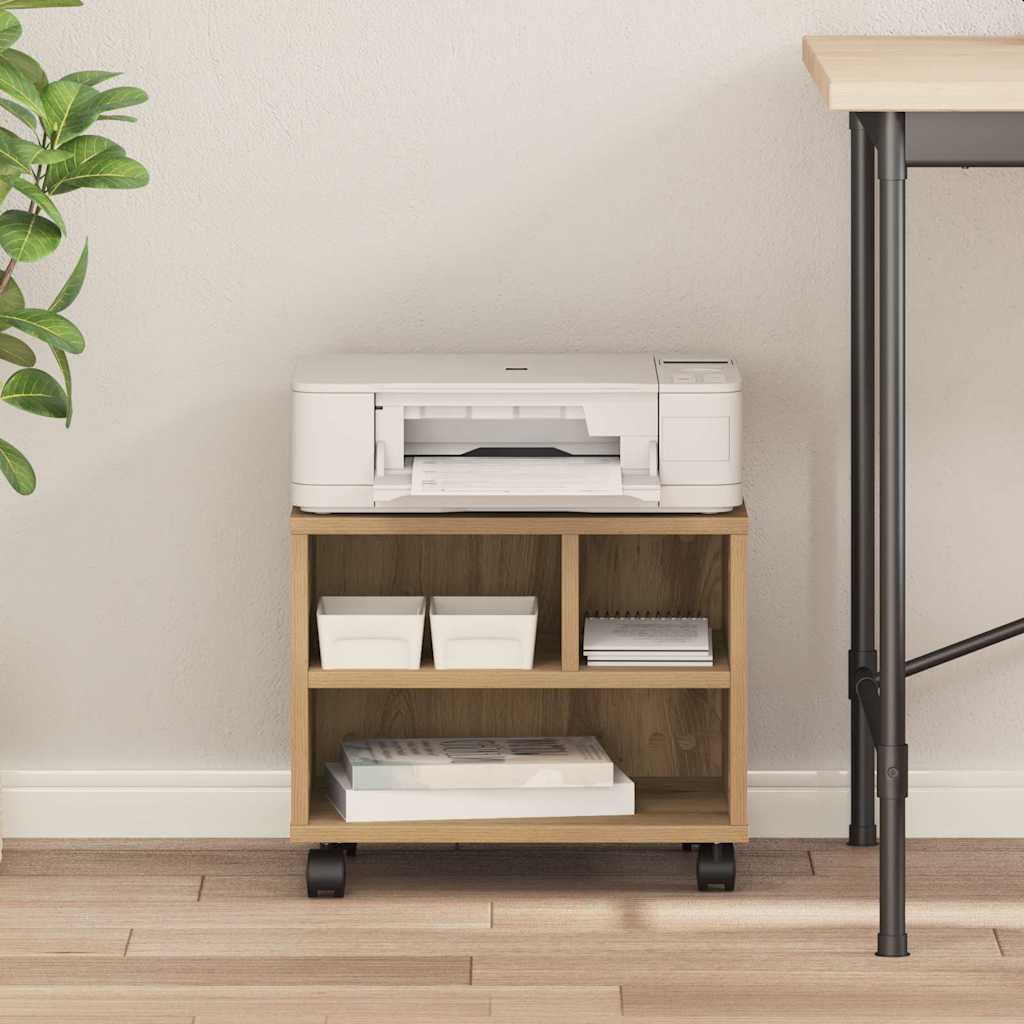 vidaXL Printer Stand Artisan Oak 41 x 32 x 34.5 cm Engineered Wood 4