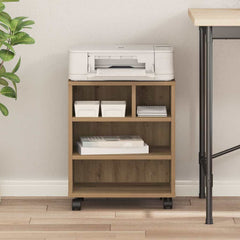 vidaXL Printer Stand Artisan Oak 41 x 32 x 48 cm Engineered Wood 4