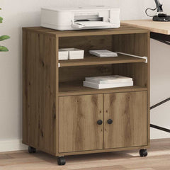 Printer Stand with Wheels 60x48x74 cm Artisan oak