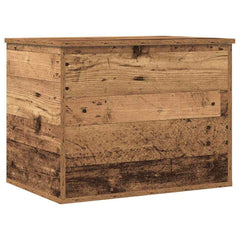 Storage Box 60x42x46 cm Engineered Wood Depth 42 cm Width 60 cm Old wood