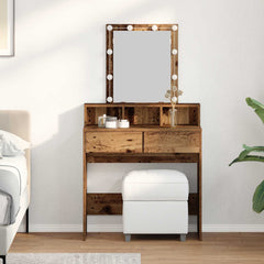 vidaXL Dressing Table Old Wood 80 x 41 x 144.5 cm Engineered Wood 1