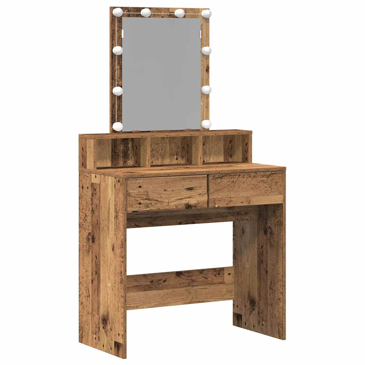vidaXL Dressing Table Old Wood 80 x 41 x 144.5 cm Engineered Wood 2
