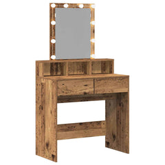 vidaXL Dressing Table Old Wood 80 x 41 x 144.5 cm Engineered Wood 5