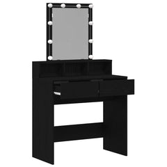 vidaXL Dressing Table Black oak 80 x 41 x 144.5 cm Engineered Wood 6