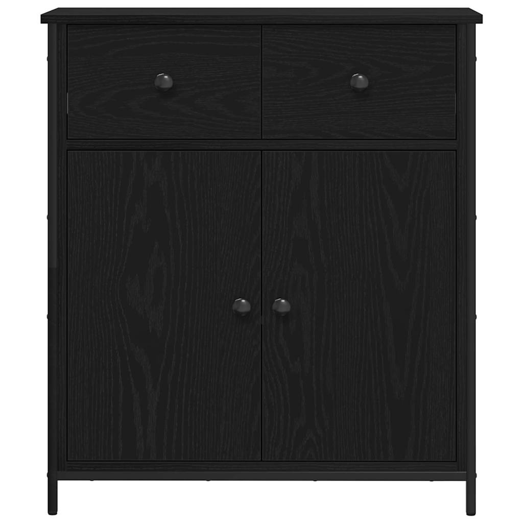 Sideboard 70x30x80 cm Engineered Wood Black oak