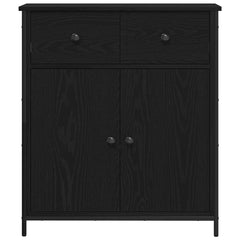 Sideboard 70x30x80 cm Engineered Wood Black oak