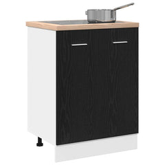 vidaXL Bottom Cabinet Black Oak 60x46x81.5 cm Engineered Wood 4