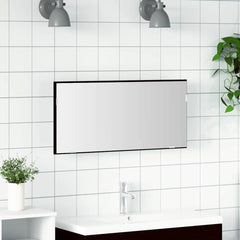 vidaXL Mirror Black oak 80 x 37 cm Glass and Engineered Wood 1
