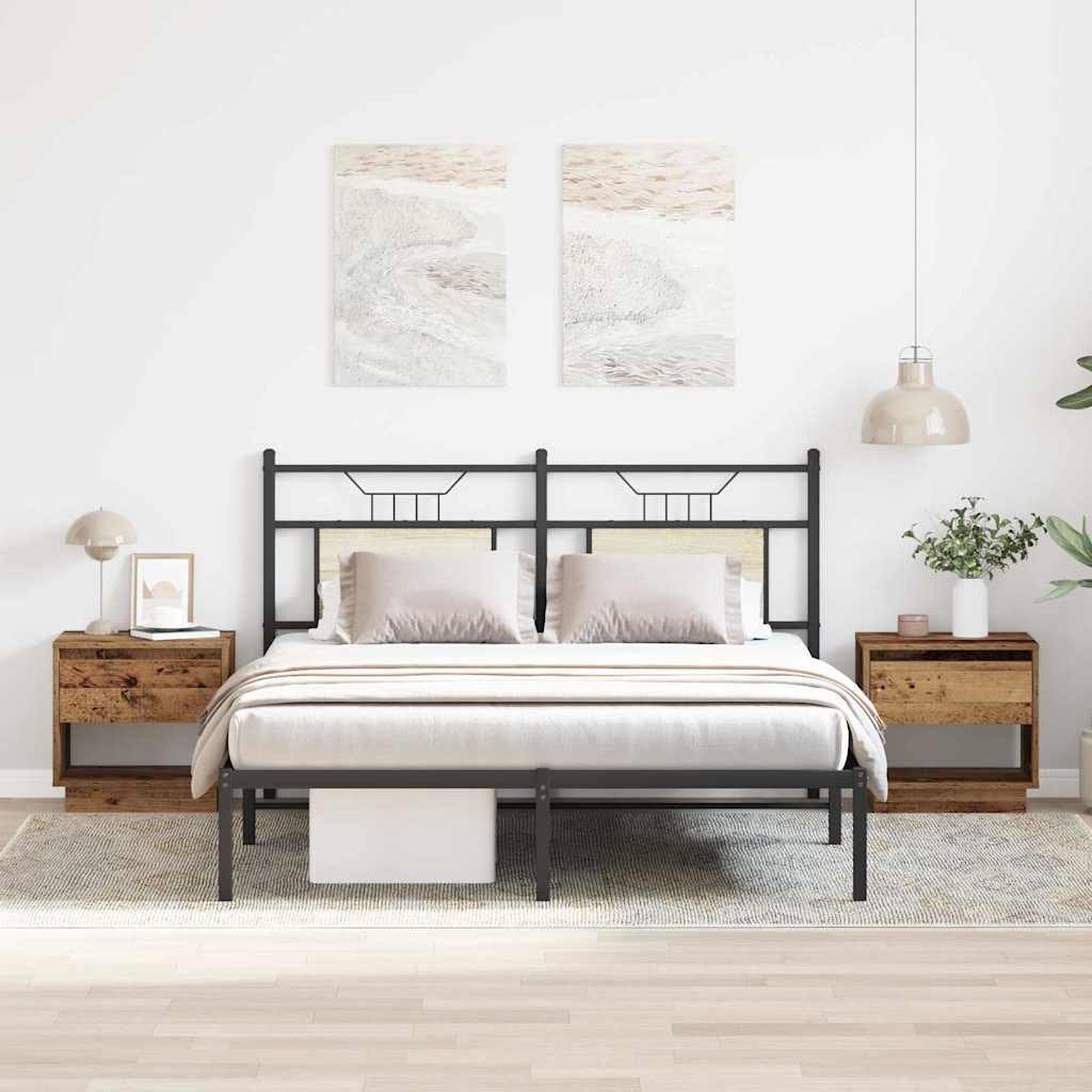 vidaXL Nightstand 2 pcs Old Wood 45 x 34 x 44 cm Engineered Wood 1
