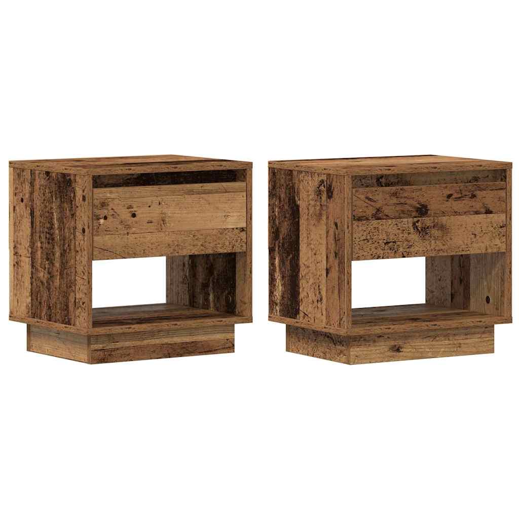 vidaXL Nightstand 2 pcs Old Wood 45 x 34 x 44 cm Engineered Wood 2