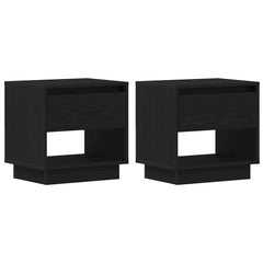 vidaXL Nightstand 2 pcs Black Oak 45 x 34 x 44 cm Engineered Wood 2