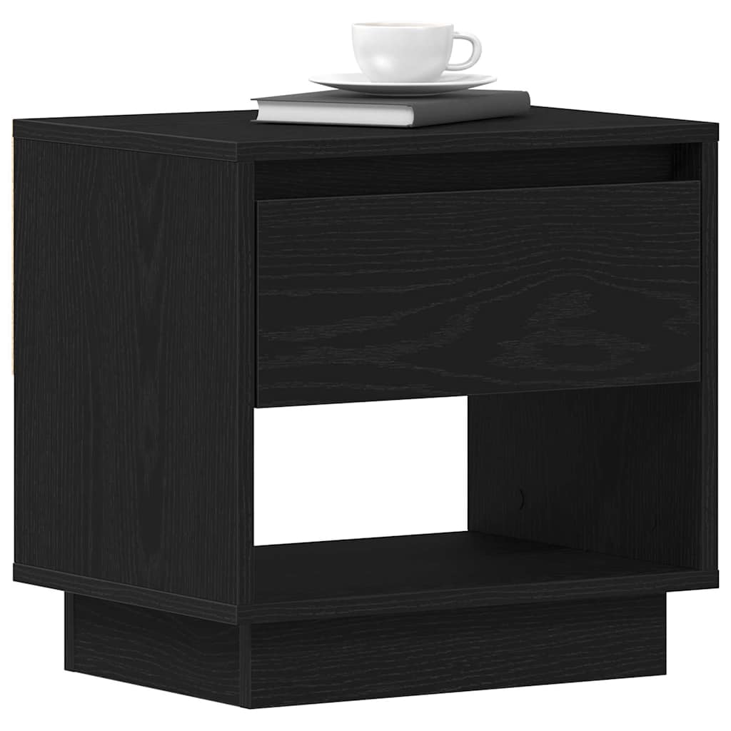 vidaXL Nightstand 2 pcs Black Oak 45 x 34 x 44 cm Engineered Wood 3