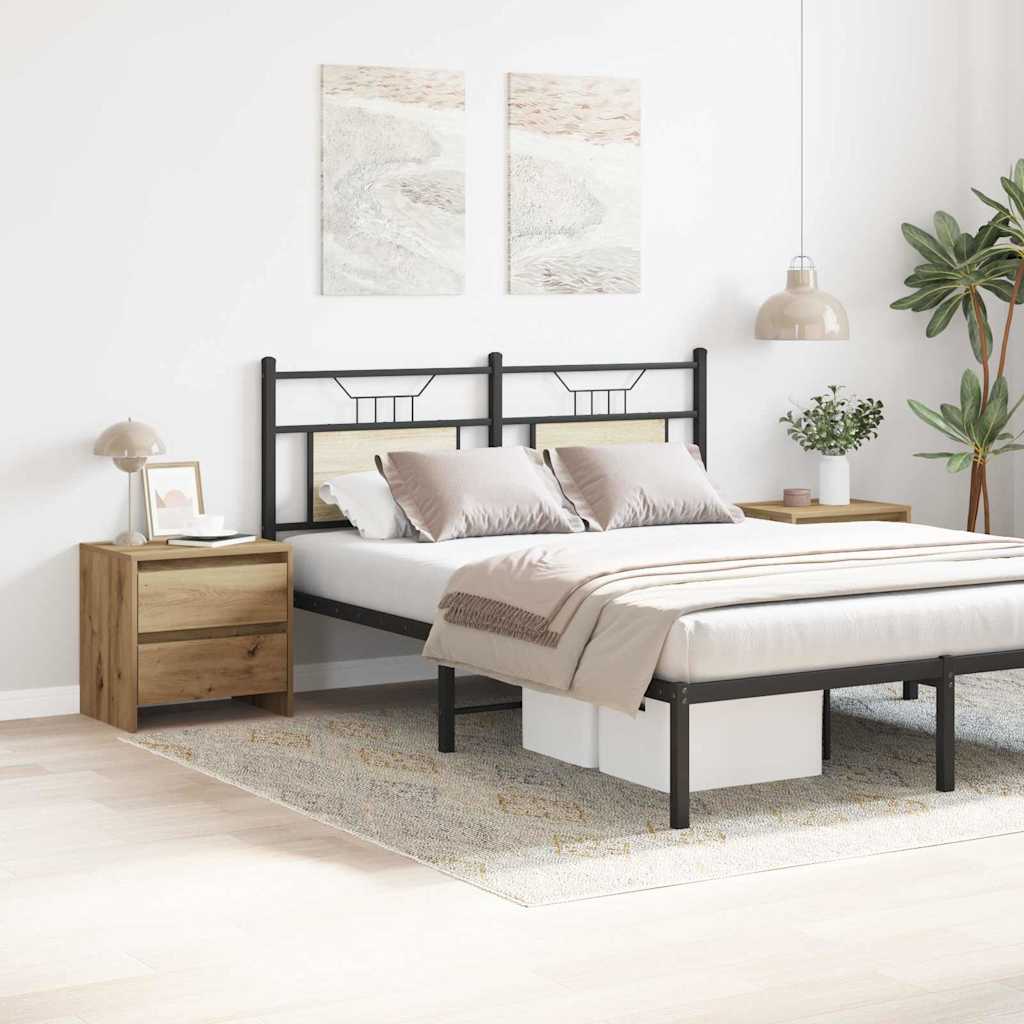 vidaXL Bedside Cabinet 2 pcs Artisan Oak 45 x 34 x 44.5 cm 4