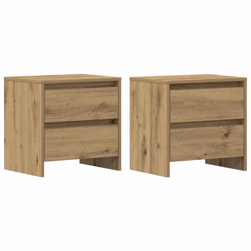 vidaXL Bedside Cabinet 2 pcs Artisan Oak 45 x 34 x 44.5 cm 2