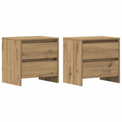vidaXL Bedside Cabinet 2 pcs Artisan Oak 45 x 34 x 44.5 cm 2