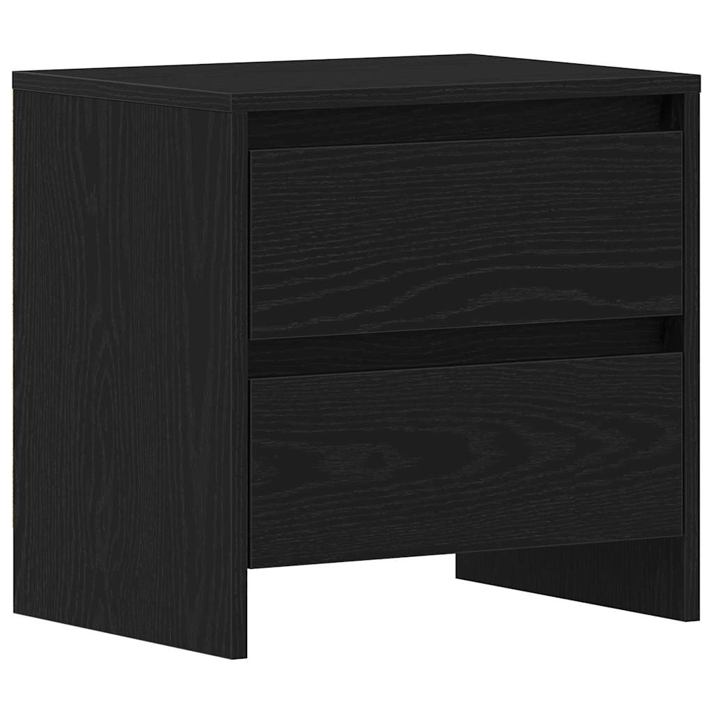 vidaXL Bedside Cabinet Black Oak 45 x 34 x 44.5 cm Engineered Wood 2
