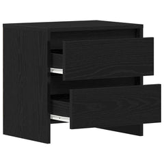 vidaXL Bedside Cabinet 2 pcs Black Oak 45 x 34 x 44.5 cm 5
