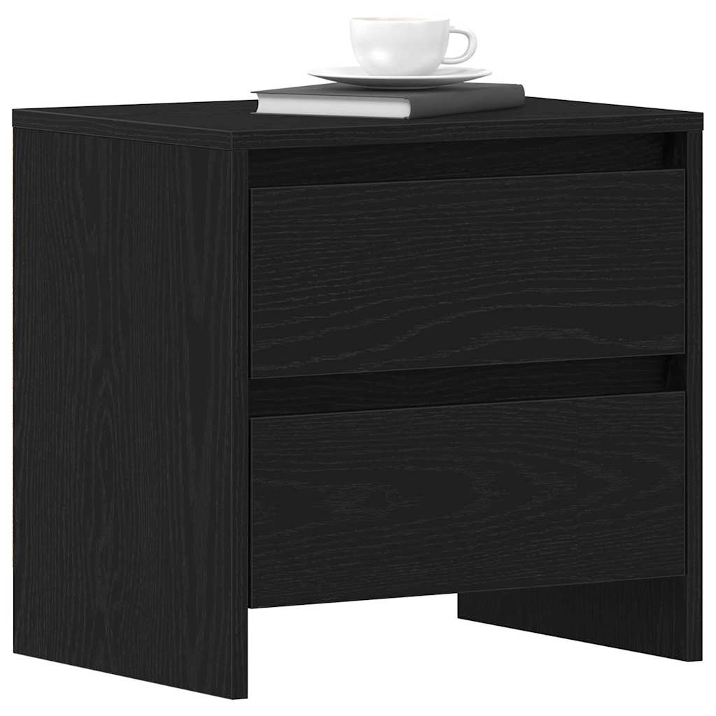 vidaXL Bedside Cabinet 2 pcs Black Oak 45 x 34 x 44.5 cm 3