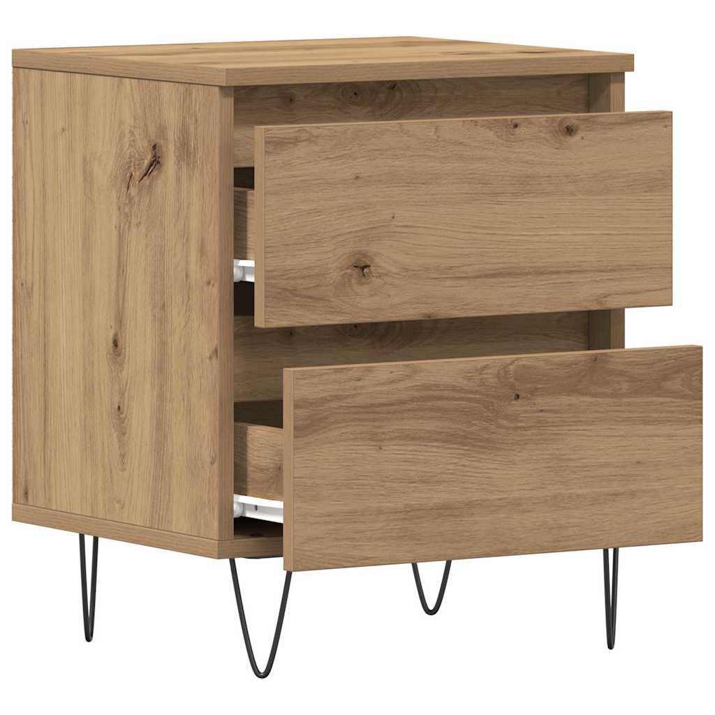 vidaXL Bedside Cabinet Artisan oak 40 x 35 x 50 cm Engineered Wood 5