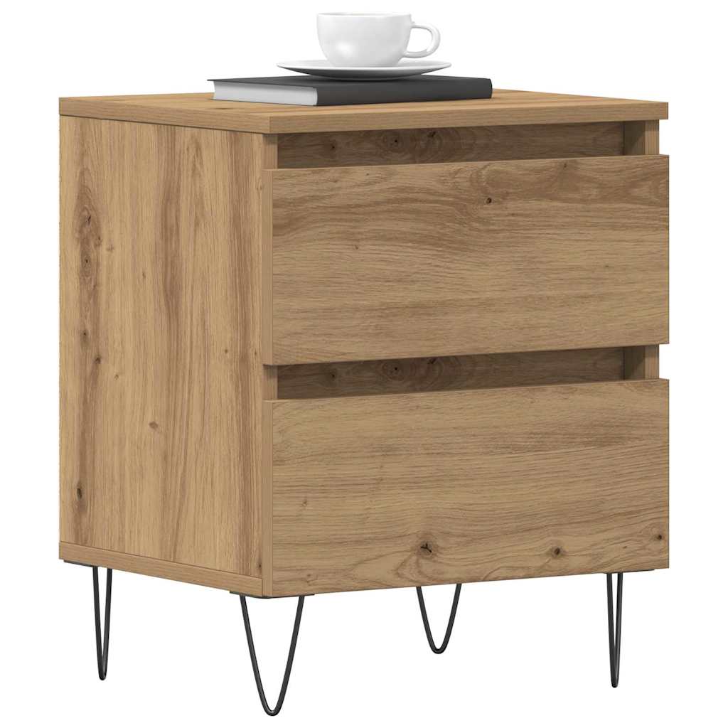 vidaXL Bedside Cabinet Artisan oak 40 x 35 x 50 cm Engineered Wood 3