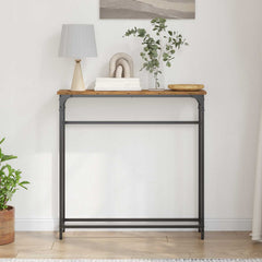 vidaXL Console Table Old Wood 75 x 19.5 x 75 cm Engineered Wood 4