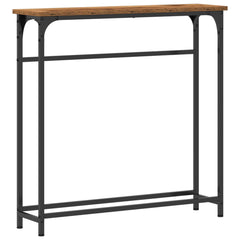 vidaXL Console Table Old Wood 75 x 19.5 x 75 cm Engineered Wood 2