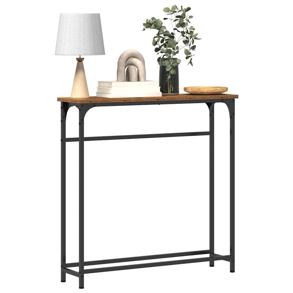 vidaXL Console Table Old Wood 75 x 19.5 x 75 cm Engineered Wood 3