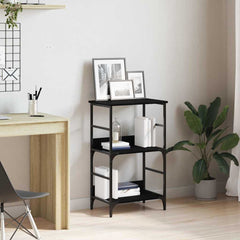 vidaXL Bookshelf 2-Tier 50 x 33 x 82 cm Engineered Wood Black Oak 1