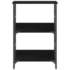 vidaXL Bookshelf 2-Tier 50 x 33 x 82 cm Engineered Wood Black Oak 5