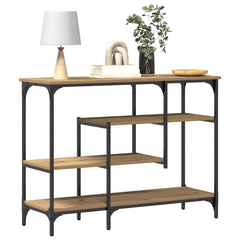 vidaXL Console Table Artisan oak 100 x 35 x 75 cm 3