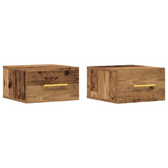 vidaXL Bedside Cabinet 2 pcs 35 x 35 x 20 cm Engineered Wood Old Wood 2