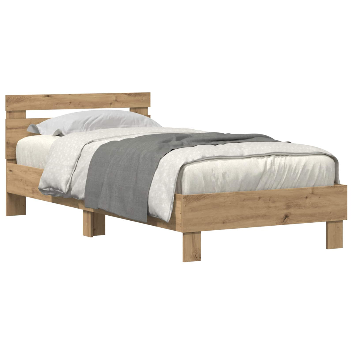 Bed Frame Engineered Wood Artisan Oak 75 x 190 cm