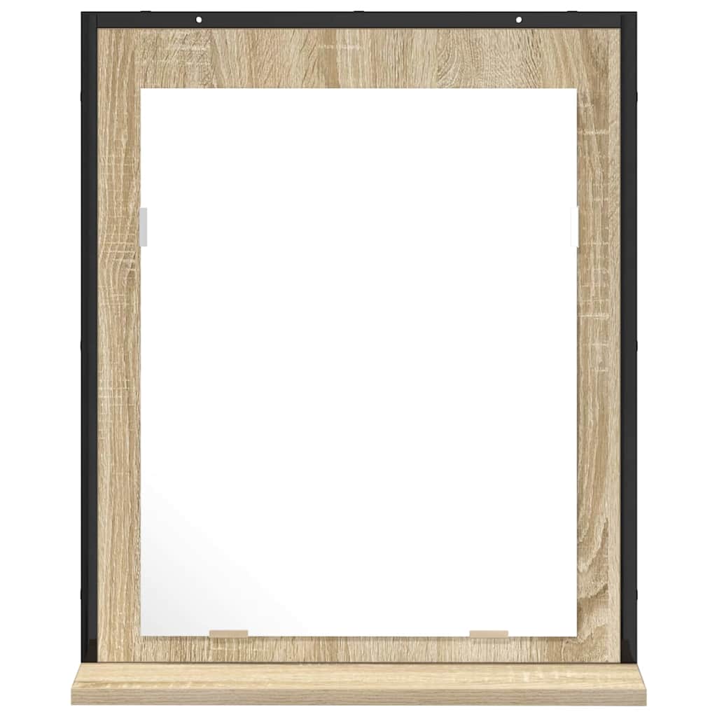 vidaXL Bathroom Mirror Black 50 x 12 x 60 cm Glass and Engineered Wood 5