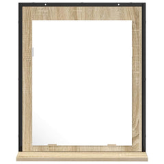 vidaXL Bathroom Mirror Black 50 x 12 x 60 cm Glass and Engineered Wood 5