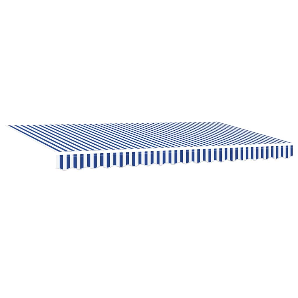 Manual Awning Polyester Blue white