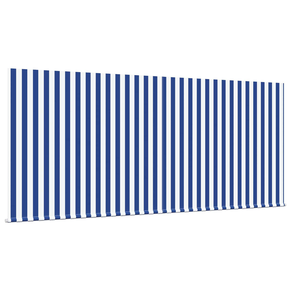 Manual Awning 100% Polyester Anthracite 3 m 2.5 m Blue and White Stripe