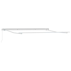 Retractable Awning Orange and Brown 400 x 300 cm with white frame