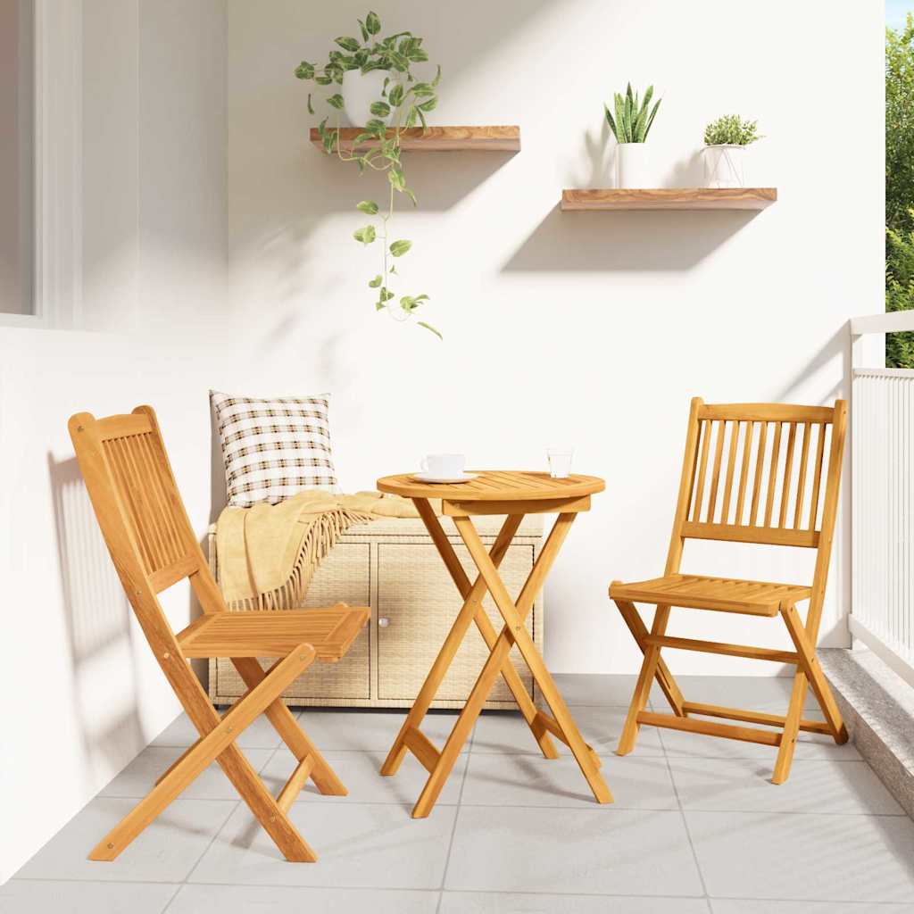 vidaXL Garden Bistro Set 3 pcs Brown Solid Acacia Wood 1